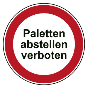 Bodenaufkleber Verbotszeichen Paletten abstellen verboten