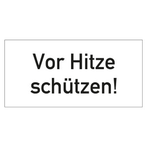 Paketaufkleber Vor Hitze schützen Weiß