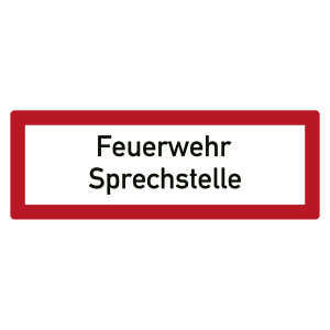 Feuerwehrzeichen Feuerwehr Sprechstelle DIN 4066