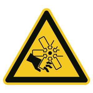 Warnzeichen Warnung vor beweglichen Klingen DIN EN ISO 7010 W088