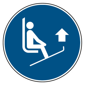 Gebotszeichen Skispitzen anheben DIN EN ISO 7010 M036
