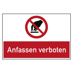 Bodenaufkleber Verbotszeichen Anfassen verboten