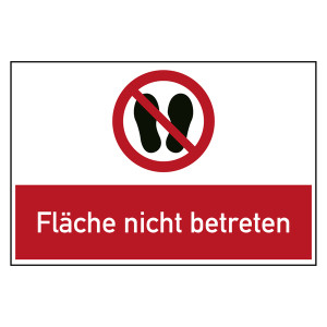 Bodenaufkleber Verbotszeichen Fläche nicht betreten