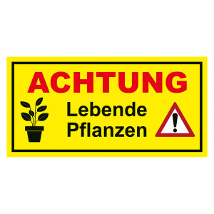 Paketaufkleber Achtung Lebende Pflanzen