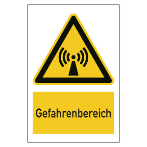 Warnzeichen Ionisierende Strahlung Gefahrenbereich Kombischild