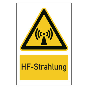 Warnzeichen HF-Strahlung Kombischild