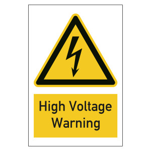 Warnzeichen High Voltage Warning Kombischild