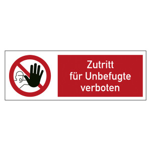 Bodenmarkierung Verbotsschild Zutritt für Unbefugte verboten