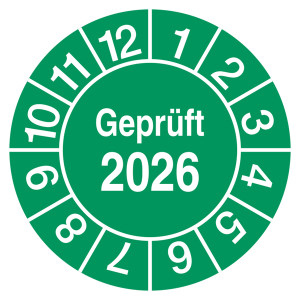 Prüfplaketten Geprüft Grün