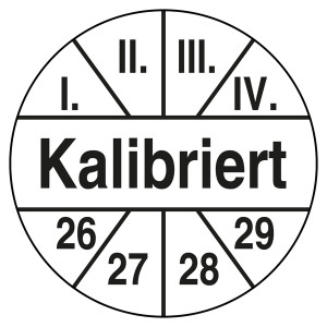 Prüfplakette Kalibriert Weiß