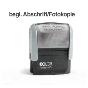 Automatikstempel mit Text "begl. Abschrift/Fotokopie"
