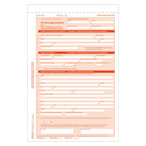 Verwertungsnachweis (VN) nach §15 FZV Trennsatz mit Eindruck Seite 1+2 je 100 Satz