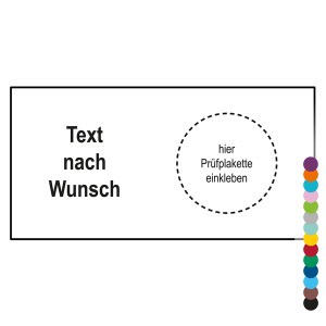 Grundplakette Prüfnachweis mit Wunschtext
