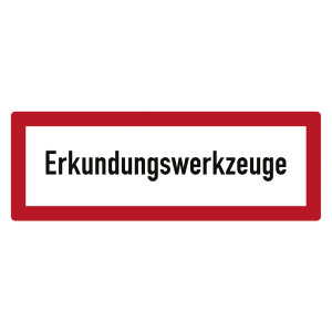 Feuerwehrzeichen Erkundungswerkzeuge DIN 4066