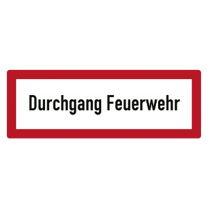 Feuerwehrzeichen Durchgang Feuerwehr DIN 4066