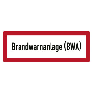 Feuerwehrzeichen Brandwarnanlage (BWA) DIN 4066