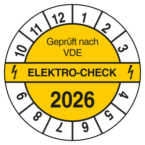 Prüfplakette ELEKTRO-CHECK Geprüft nach VDE
