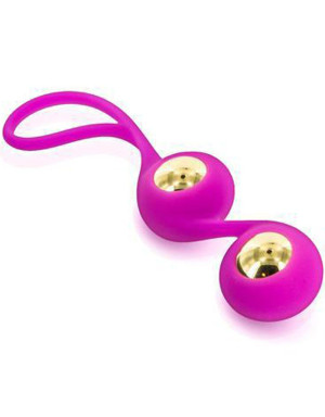 Glamy Boules de Geisha ou stimulateur anal plaqué or Rose