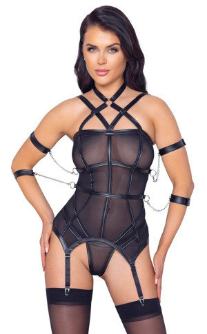 Cottelli BONDAGE Guêpière bondage Noir