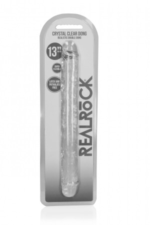 RealRock Double Dong Realiste Jelly - 34 cm - Transparent