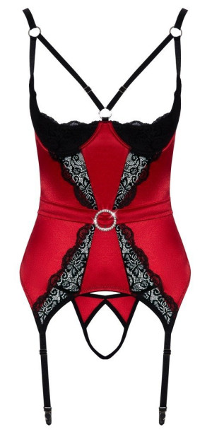 Cottelli LINGERIE Guêpière Amour Rouge/Noir