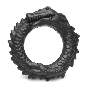 Creature Cocks by XR Brands Black Caiman - Cock Ring Silicone - Diamètre 4 cm