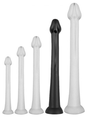 DarkSil Gode long Whale Dildo XL 48 x 7cm - Pointe 5.5cm Noir