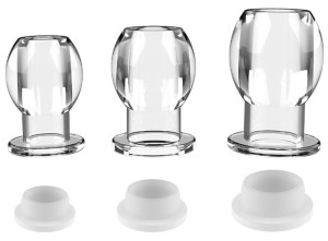 FUKR Plug tunnel avec bouchon Hollow Stop Transparent