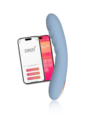 SVAKOM Ava Neo Interactive Thrusting Vibro Bleu