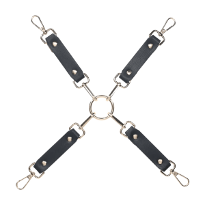 Ouch Croix d'Attaches pour Menottes - Collection Milan - Noir et Rouge