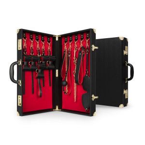 Bedroom Fantasies Valise de bondage 11 pièces - Cuir PU