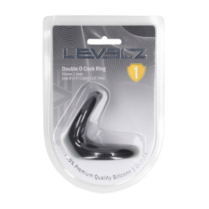 Levelz Double O Cockring en Silicone - L - Noir