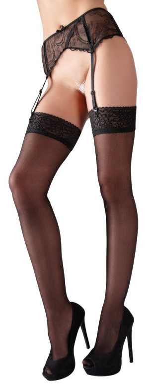 Cottelli LEGWEAR Bas Jarretelles Noir