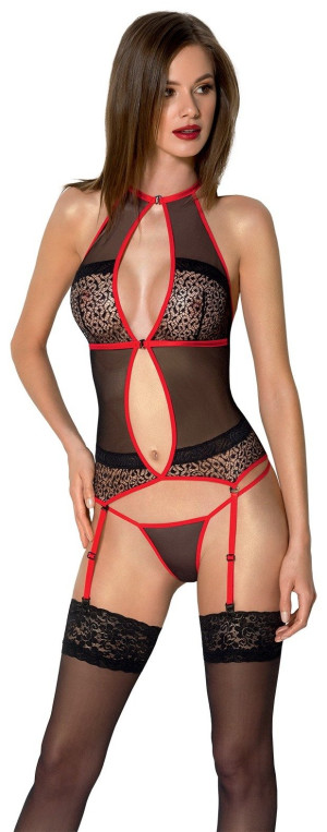 Passion Ensemble corpete et tanga Satara Noir