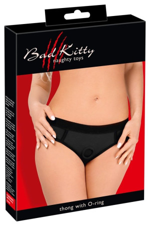 Bad kitty Culotte Strap-on noire en microfibre extensible Noir