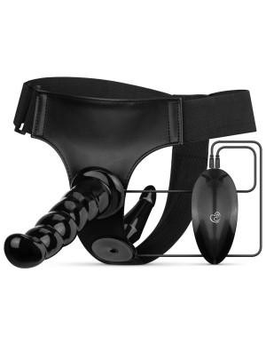 Easytoys Fetish Collection Set de Strap-On vibrant avec harnais ajustable et deux godes en PVC