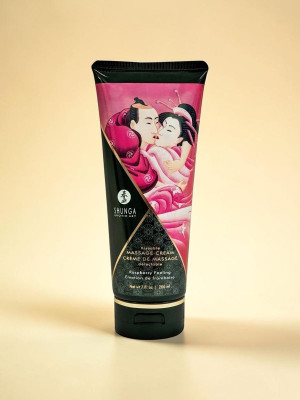 Shunga Creme de Massage delectable - Emotion de framboise - 200 ml