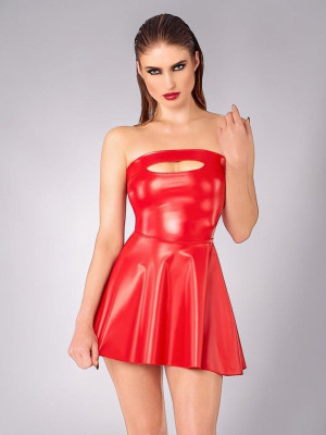 Noir HandMade Mini Robe Powerwetlook Rouge Rouge