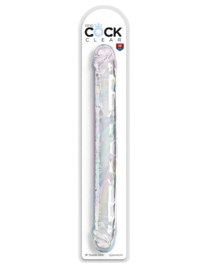 King Cock Clear Double gode 46 cm 18" Double Dildo