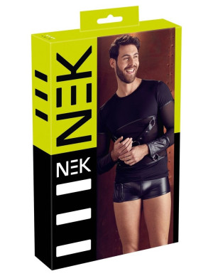 NEK Chemise avec harnais poitrine amovible Noir
