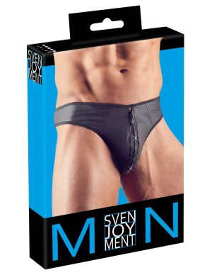 Svenjoyment String avec zip à strass scintillants Noir