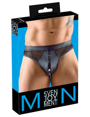 Svenjoyment String noir avec ouverture à pressions Noir