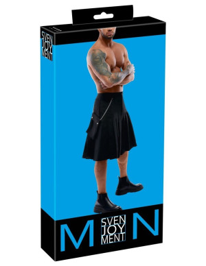 Svenjoyment Kilt style masculin noir avec poche amovible Noir