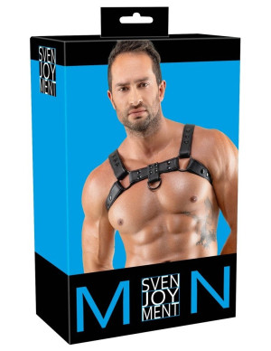 Svenjoyment Harnais de poitrine en similicuir avec détails métalliques Noir