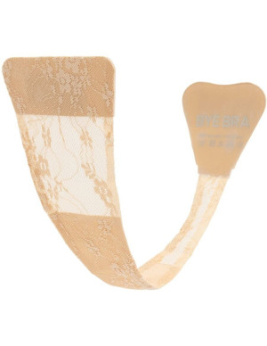 Bye Bra Tanga adhésif en dentelle beige taille unique Beige