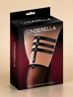 CINDERELLA Ligue en cuir vegan à trois bandes avec clous décoratifs