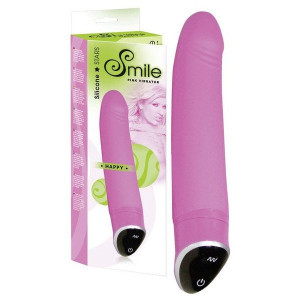 Vibromasseur Smile Happy rose en silicone - 7 vitesses
