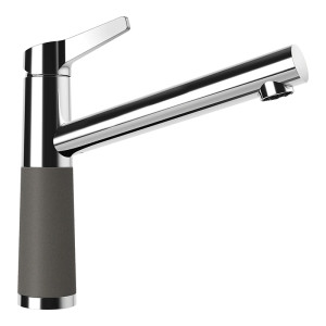 Schock SC-510 konyhai csaptelep Cristalite Asphalt, gránit hatás, kerámiabetét, aszfaltszürke