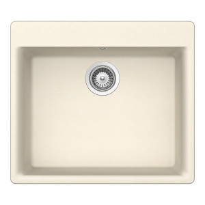 Schock Galaxy N-100 konyhai mosogatótálca Cristadur Magnolia 600 x 530 mm, gránit kompozit, hagyományos beépítés, krémfehér