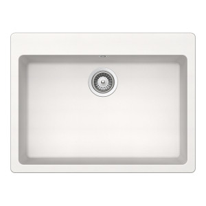 Schock Galaxy N-100L konyhai mosogatótálca Cristadur Polaris 700 x 530 mm, gránit kompozit, hagyományos beépítés, hófehér